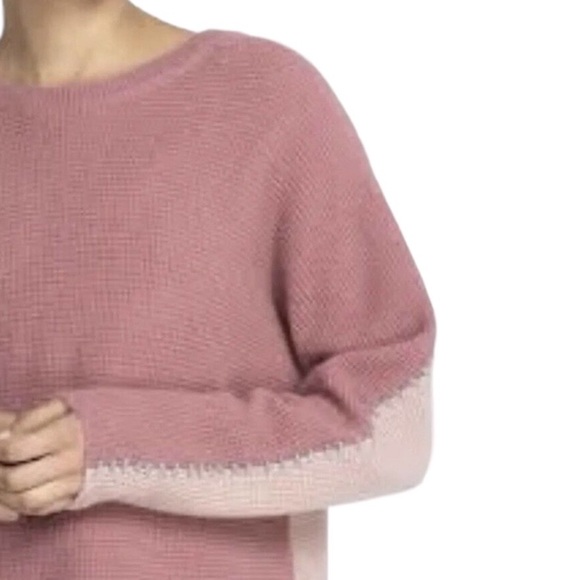 JOHNNY WAS CALME 100% Cashmere NEW Color Block Waffle...